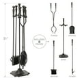 thumbnail image 2 of UniFlame 5-Piece Black Finish Fireset with Ball Handles, 2 of 7