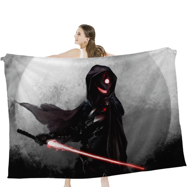 Manta de franela Hggkaie, manta con estampado de dibujos animados de Star Wars, manta de felpa ligera y acogedora para cama, sofá, oficina, decoración y viajes, para adolescentes (30 x 40 pulgadas)