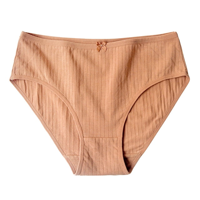 WZXFASHION Culottes pour Femmes Grande Taille en Pur Coton, Confortables, Rehausse-Fesses, Ventre, Culottes pour Femmes, Café L