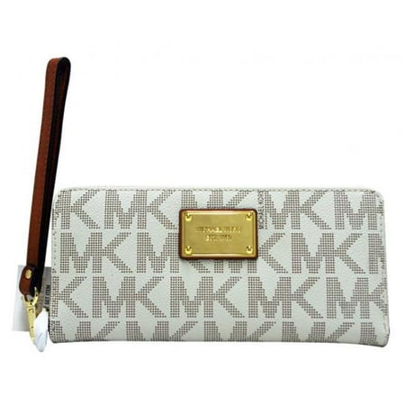 Michael Kors Jet Set Travel Continental PVC Wallet - Vanilla ...