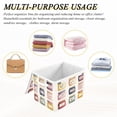 thumbnail image 6 of Yayeee Collapsible Cube Storage Bin with Lid Fabric Closet Decorative Basket with Handles, Beige Jam Jars, 6 of 7