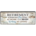 thumbnail image 3 of Retirement Congratulations 8 x 3 Wood Double Sided Table Top Sign Plaque, 3 of 5