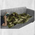 thumbnail image 6 of Camo Soft Flannel Fleece Throw Blanket, Eagle Silhouettes Flying Open Wings Falcon Hawk Armed Forces Theme, Cozy Plush for Indoor and Outdoor Use, 70" x 90", Dark Brown Army Green, by Ambesonne, 6 of 6