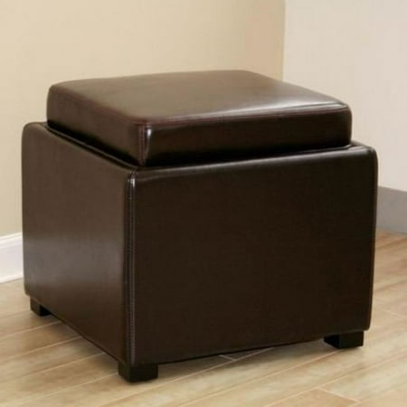 Cassie Leather Ottoman Tray