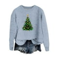 thumbnail image 2 of Christmas Sweaters for Women 2024 Women's Sweater Round Neck Long Sleeve Christmas Print Pullover Sweater, 2 of 4