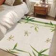 thumbnail image 4 of Green Botanical Area Rugs 2.7'x5', Washable Small Throw Rugs for Kitchen Bedroom, Farmhouse Dragonfly Indoor Outdoor Rug Non-Slip Low Pile Carpet Runner Reversible Floor Mats, 4 of 8