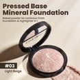 thumbnail image 2 of Pressed Powder Face Makeup, Baked Brighten Color Correcting Correcting Powder Foundation, Lasting Oil-control (Light Beige), 2 of 9