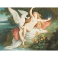 thumbnail image 2 of Christian Griepenkerl 24x19 Black Ornate Framed Double Matted Museum Art Print Titled: Leda with the Swan (1908), 2 of 5