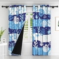 thumbnail image 2 of Lfeey Ocean Theme Curtains, Insulated Grommet Curtains 42x63 inches for Bedroom Darkening Blackout Curtains, Blue, 2 Piece, 2 of 6