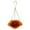 Orange, variant on simhoa Outdoor Hanging Bird Feeder Bird Bath Bird Food Holder for Yard Lawn Outside Bronze