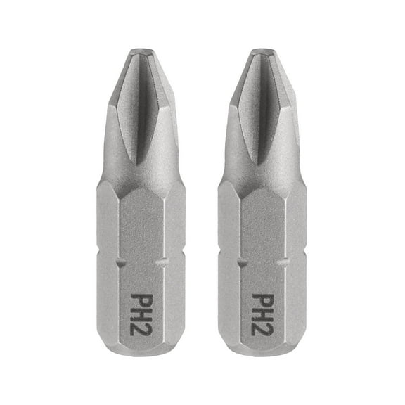 Uxcell 2pcs PH2 Phillips Screwdriver Bit 1/4" Hex Shank 25mm/1" Length Magnetic Cross Head Hex Bits S2 Steel Screw Driver Bit