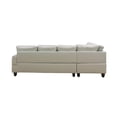 thumbnail image 4 of Hommoo L Shaped 4-Seat Couch, Faux Leather Sectional Couches and Sofas, Modern Living Room Furniture Sets Sectional Sofa Set, Silver Green(No Ottoman), 4 of 6