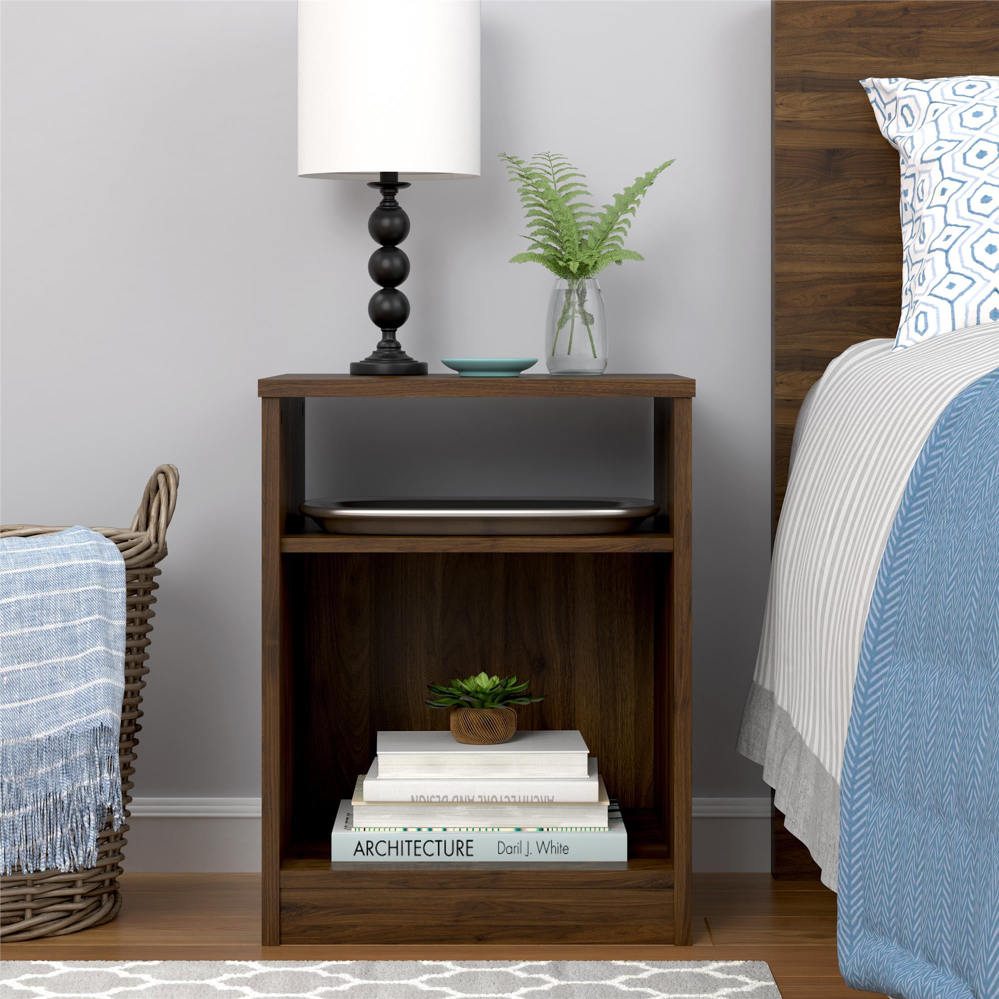 New Wooden Nightstand Brown End Table Bedroom Furniture Organizer 29986599759 Ebay