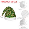 thumbnail image 4 of Honeii Big Colorful Avocados Print Hat Santa Claus Hat For Xmas Party, Christmas Caps For Boys Girls Child,Christmas Beanie, 4 of 6