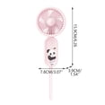 thumbnail image 3 of Portable USB Rechargeable Handheld Fan, Small Quiet Personal Fan with Adjustable 3-Speed Wind, Built-in Lithium Battery, Lightweight Plastic for Indoor and Outdoor Use, 16 cm, 3 of 6