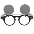 thumbnail image 3 of Gafas de sol con tapa Jadeshay Estilo punk vintage Montura redonda Construcción robusta, 3 of 8