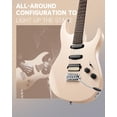 thumbnail image 4 of Guitarra eléctrica Donner DMT-66 de tamaño completo de 39 pulgadas con funda rosa, 4 of 9