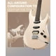 thumbnail image 4 of Guitarra eléctrica Donner DMT-66 de tamaño completo de 39 pulgadas con funda rosa, 4 of 9