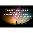 thumbnail image 3 of ArtsyQuotes 24x17 Black Modern Framed Museum Art Print Titled - Carl Sagan Quote: I Want to Know, 3 of 5