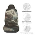 thumbnail image 4 of Honeii Astronaut Polar Bear Roar Print Car Seat Cover,Car Interior Covers,Universal Fit Seat Protector, Compatible with Most Cars, SUVs, Trucks, and Vans, 4 of 5