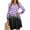 Purple, variant on Kixjoy Winter Dresses for Women Long Sleeve Pleated V Neck Dress Casual Party Floral Print Soft Tunic Dress Lightweight A Line Fall Clothing for Women, BR S