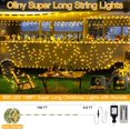 thumbnail image 2 of Christmas Lights, 198 FT 600 LED Outdoor Waterproof Christmas Tree Lights with 8 Modes Remote Timer, Fairy Lights for House Yard Outside Indoor Xmas Decorations Warm White, 2 of 7