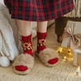 thumbnail image 6 of Gcvizuso Christmas Stockings, Christmas Stocking, Santa, Snowman, Reindeer, Xmas Character Plush With Faux Furs Cuff Christmas Decorations And Party Accessory,Winter Thickened Warm Socks, 6 of 8