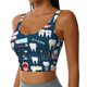 thumbnail image 2 of Fotbe Dental Sujetador Deportivo Largo sin Aros para Mujer con Almohadillas y Soporte Medio, Transpirable y Absorbente, Camiseta Tipo Chaleco o Tank Top-XX-Large, 2 of 8