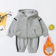 thumbnail image 2 of Zshosam Toddler Boy Clothes Boys Clothes 2 Piece Colorblock Hoodie Sweatshirts Top Sweatpants Fall Winter Boy Outfits Size 9T 10T,(Grey 9-10 Years), 2 of 7