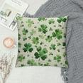 thumbnail image 2 of COMIO  ST Patricks Day Pillow Covers , ST Patricks Day Lucky Clover Decorations Throw Pillows Outdoor Green Shamrocks Decor Cushion Case Decorations for Home Couch Sofa, 2 of 5