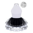 thumbnail image 2 of TTAO Kids Girls Sequin Ballet Leotard Dance Tutu Dress with Hairband Set Modern Jazz Ballroom Costume Silver 12, 2 of 5