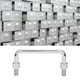 thumbnail image 4 of Tiradores de puerta Tiradores de gabinete Piezas de hardware Metal Hierro Acero inoxidable 304 Plata 100MM, 4 of 7