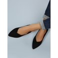 thumbnail image 3 of Spring/autumn Fashionable Black Ladies Flat Pointed Toe Shoes, Versatile, 3 of 4