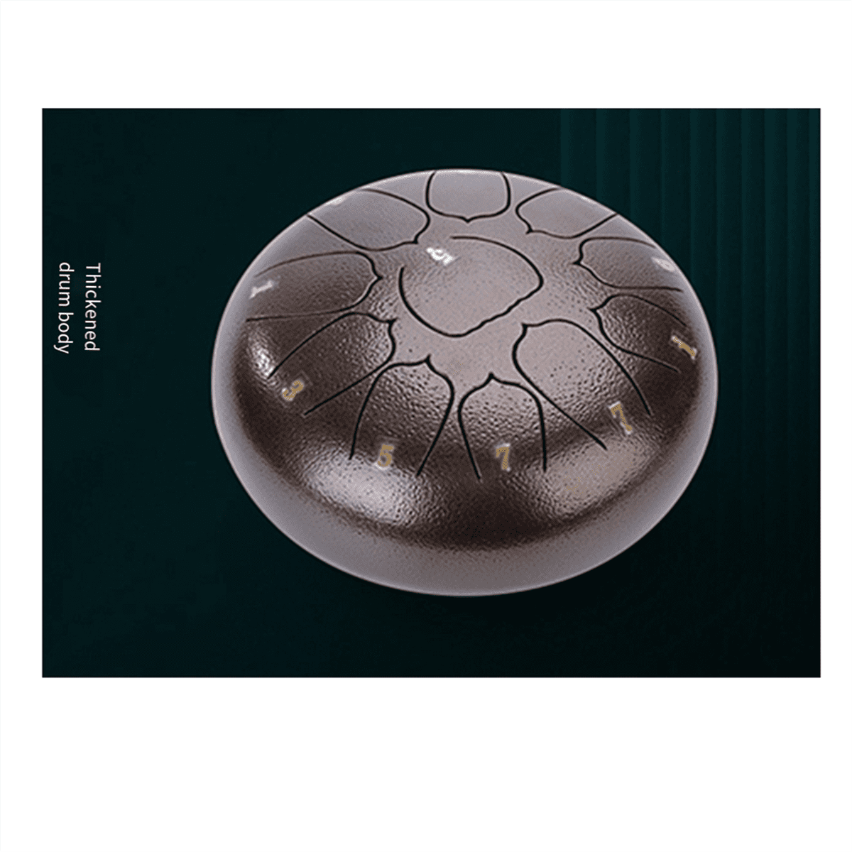 Navy Blue 10-Inch 11-Tone Outdoor Rain Drum, Garden Rain Drum, Rain Chakra Drum, Ethereal Drum, Hand Drum