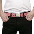 thumbnail image 3 of Nickelodeon Belt, Seatbelt Buckle Belt, Patrick Starfish Expressions Pink, 32 to 52 Inches, 3 of 9