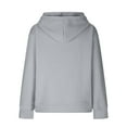 thumbnail image 5 of Qetyuw Waffle Hoodies for Women Quarter Zip Up Sweatshirt with Pocket Solid Color Drop Shoulder Long Sleeve Pullover, 5 of 5