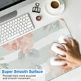 thumbnail image 4 of Pink Flowers with a White-green Background Mousepad Gaming Pad Mouse Waterproof Washable for Office Home Work Gaming Desktop Tables Mousepad Rubber Base Mousepad with Stitched Edges 35.4x15.7inches, 4 of 7
