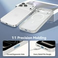 thumbnail image 4 of DUEDUE iPhone 17 Pro Case 6.3" Compatible with MagSafe, Magnetic Slim Matte Shockproof Cover Case For iPhone 17 Pro, White, 4 of 7