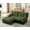 Green, variant on YWEN 77" Sectional Sleeper Sofa with Ottoman, L Shaped Modular Deep Seat Couches for Living Room Apartment, Flexible Module Combination Cloud Sofa with Spring Support, Easy Assembly