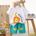 thumbnail image 4 of NIEWTR Infant Baby Boy Summer Clothes Outfit Color Block T-shirt Shorts Set Toddler Checkerboard Clothes 6 12 18 24 Months(Yellow,18-24 Months), 4 of 4