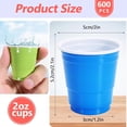 thumbnail image 2 of 600 Pack Plastic Shot Glasses, 2 oz Mini Shot Cups, Disposable Plastic Shot Cups, Multicolor Party Cups for Drinking Tasting Serving Samples Birthday Party Supplies Picnic, 6 Colors, 2 of 7