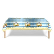 Mlless Bavarian Oktoberfest Party Tablecloth Protects Tables from Spills and Scratches Blue and Bavarian Flag Check 108 x 54 Inch