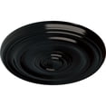 thumbnail image 3 of Ekena Millwork 15 3/4"OD x 1 1/2"P Devon Ceiling Medallion (Fits Canopies up to 3 5/8"), Hand-Painted Black Pearl, 3 of 6