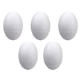 thumbnail image 2 of Huevos de espuma de poliestireno, huevos de imitación blancos sin pintar, huevos de Pascua para fiestas, decoración del hogar para jardín de infantes 5 piezas 25 cm, 2 of 8