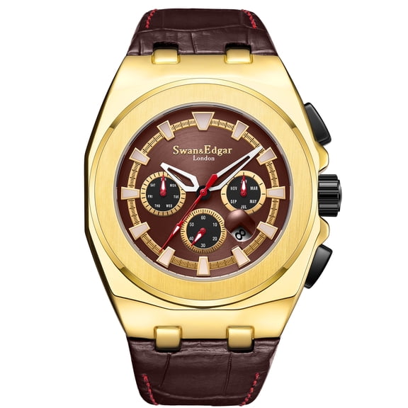 Limited Edition Swan & Edgar Hand Assembled Versatility Automatic Gold Brown