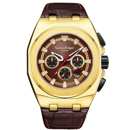 Limited Edition Swan & Edgar Hand Assembled Versatility Automatic Gold Brown