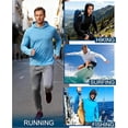 thumbnail image 5 of TRYSIL Men's Athletic Hooded Rash Guard UPF 50+ Sun Protection Long Sleeve Fishing Running, 5 of 6