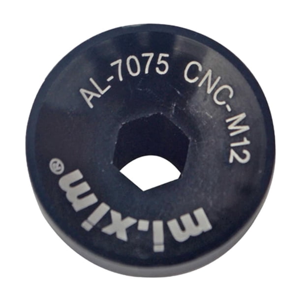 Tornillo de manivela de bicicleta M12 de 6 mm hexagonal para pedalier de bicicleta de montaña y carretera Negro