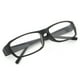 Unisex Rectangle Full Rim Frame Plain Glass Spectacles Glasses Black Clear – image 2 sur 3