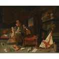 thumbnail image 3 of Gerard Thomas 24x20 Black Modern Framed Museum Art Print Titled - A Sculptor in His Studio, 3 of 5